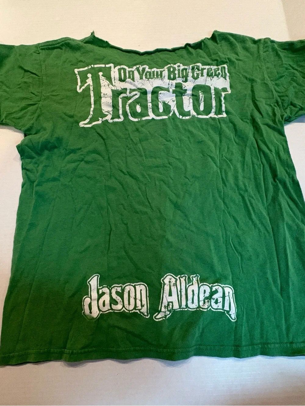 Women's Green Graphic Short Sleeve Tee - 'I'll Take a Ride' Jason Aldean